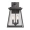 Z-Lite Broughton Outdoor Wall, 2-Light, 10.25 In.W x 11.25 In.L x 17.5 In.H, Black/Clear Beveled 521M-BK - alternate 5